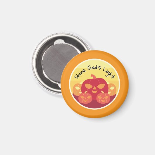 Shine God's Light Halloween Magnet (Vorderseite/Rückseite)