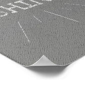 Shine Gray mit Silver Glitzer Poster (Ecke)