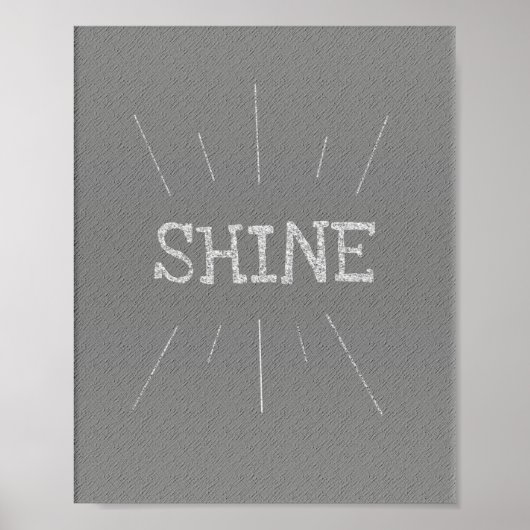 Shine Gray mit Silver Glitzer Poster (Vorne)