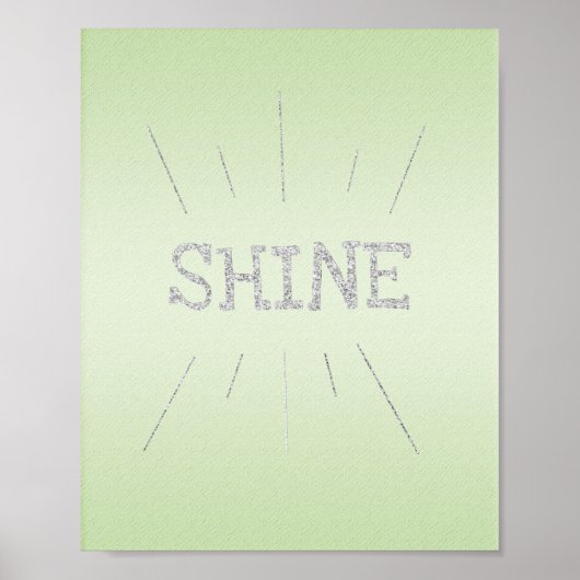 Shine Green mit Silver Glitzer Poster (Vorne)