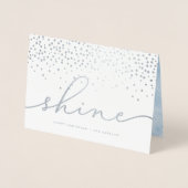 Shine | Hanukkah Foto Silver Foil Card Folienkarte (Vorderseite)