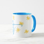Shine-helle moderne Kalligraphie-Tasse Tasse (VorderseiteRechts)
