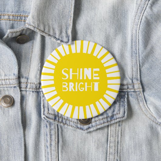Shine-helles, enormes gelbes Abzeichen, mutig u. Button (Beispiel)
