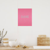 Shine Hot Pink mit Silver Glitzer Poster (Küche)