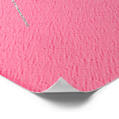 Shine Hot Pink mit Silver Glitzer Poster (Ecke)