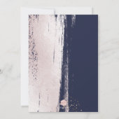 Shine, Imitate Metallisches Rosa Pinselstrich Einladung (Rückseite)