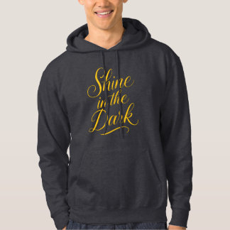 Shine in der Dunkelgolden-Kalligrafie-Hoodie Hoodie