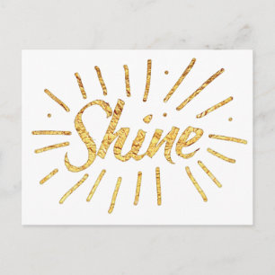 SHINE in gold Postkarte