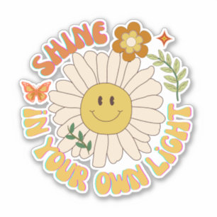Shine in Ihrem eigenen Light Retro-Scrapbook Aufkleber