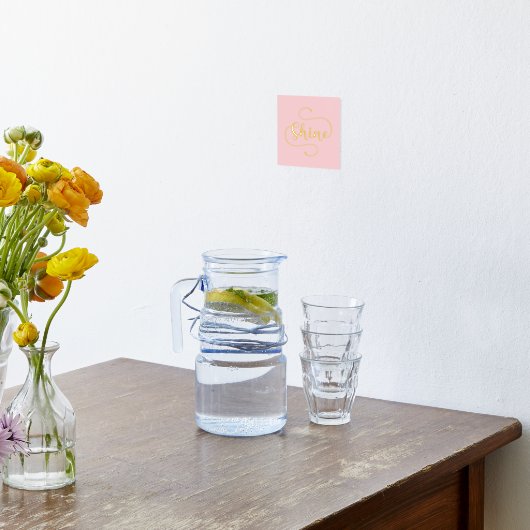 Shine inspirierender Text rosa Gold oder Silber Foliendrucke (Ablage(Küche))