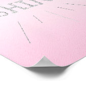 Shine Light Pink mit Silver Glitzer Poster (Ecke)
