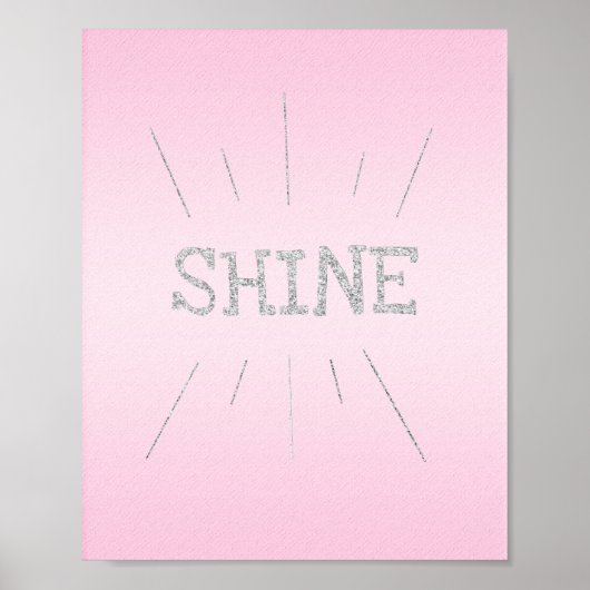 Shine Light Pink mit Silver Glitzer Poster (Vorne)
