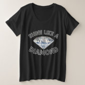 Shine like a Diamond Große Größe T-Shirt (Design vorne)