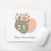 Shine like Starlight Text PinkCarnation Capricorn Mousepad (Mit Mouse)