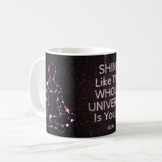 Shine like the full Universe Rumi Kaffeetasse (Vorderseite Links)