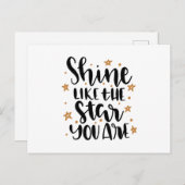 Shine like the Star Sie sind Postkarte (Vorne/Hinten)