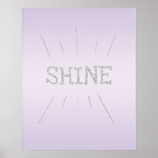 Shine Lila mit Silver Glitzer Poster (Vorne)