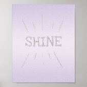 Shine Lila mit Silver Glitzer Poster (Vorne)