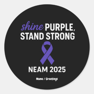 Shine Lila Stand Strong NEAM 2025 Epilepsy Runder Aufkleber