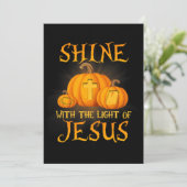 Shine mit dem Licht Jesu Christlichen Halloween Einladung (Stehend Vorderseite)