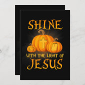 Shine mit dem Licht Jesu Christlichen Halloween Einladung (Vorne/Hinten)