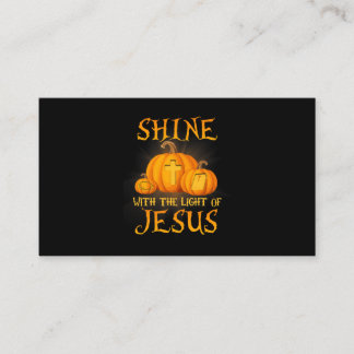 Shine mit dem Licht Jesu Christlichen Halloween Visitenkarte