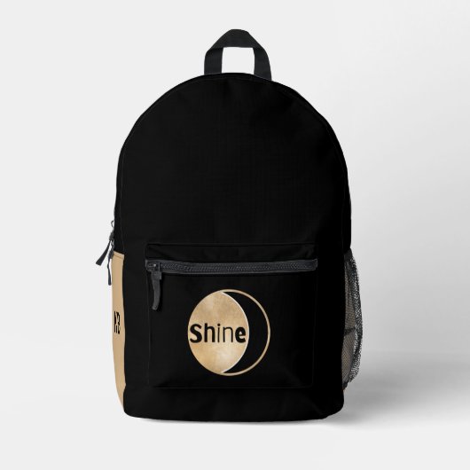 Shine Moon Backpack Bedruckter Rucksack (Vorderseite)