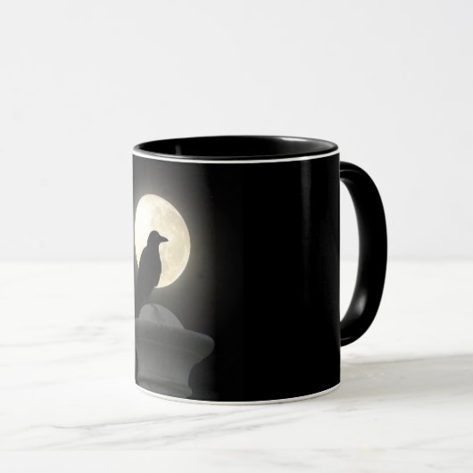 Shine Moon Crow Tasse (VorderseiteRechts)