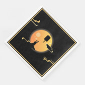 Shine Moon Rabbit - Black Sky Mitte Herbst Festiva Serviette (Ecke)