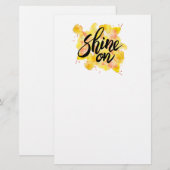 Shine on Graffiti Art Briefpapier (Vorne/Hinten)