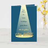 Shine on Happy 30. Geburtstag Personalisiert Gruß Karte (Gelbe Blume)