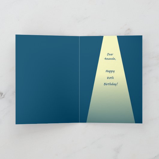 Shine On Happy 60th Birthday Personalized Greeting Karte (Innenseite)