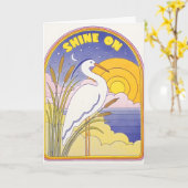 Shine On Heron Letterpress Karte (Gelbe Blume)