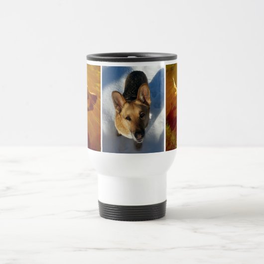 Shine On Me and Snow German Shepherds Travel Mug Reisebecher (Mittel)