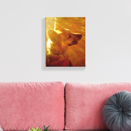 Shine on me German Shepherd #2 Alt Canvas Print Leinwanddruck (Insitu (Wohnzimmer))