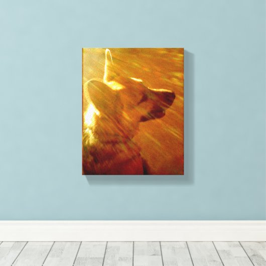 Shine on me German Shepherd #2 Alt Canvas Print Leinwanddruck (Insitu (Holzboden))