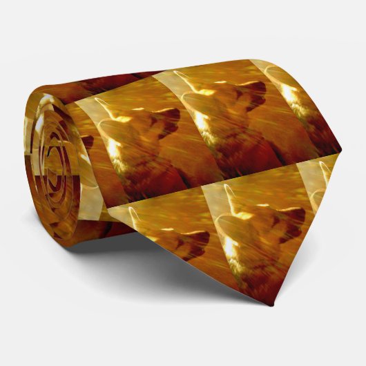 Shine on me German Shepherd Black & Tan Pattern Krawatte (Gerollt)