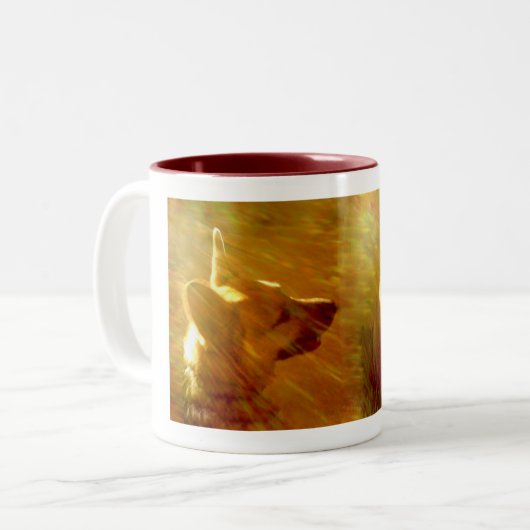 Shine on me German Shepherd Zweifarbige Tasse (Vorderseite Links)