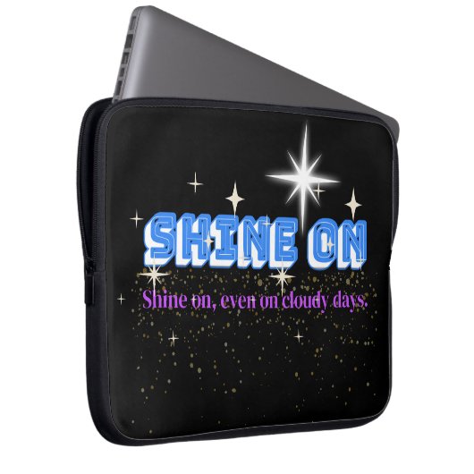 SHINE ON - Night Glow Star Edition 15" Laptopschutzhülle (Vorne Rechts)