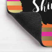Shine on Pink Orange & Imitate Gold Metallic Strip Mousepad (Ecke)