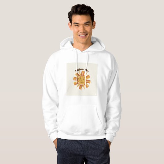 “Shine On” Positive Sun Hoodie – Unisex Inspiratio (Vorne ganz)