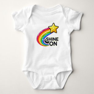Shine on Rainbow and Star Baby Strampler