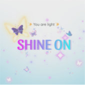✨ Shine on Sticker - Mini Pastel Butterfly Zitat (Vorderseite)