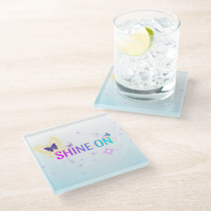"Shine on" Untersetzer aus Glas - Inspiration Butt
