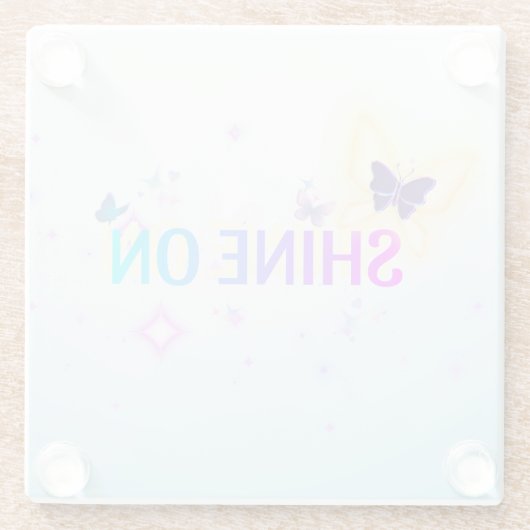 "Shine on" Untersetzer aus Glas - Inspiration Butt (Rückseite)