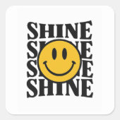 SHINE Retro Smiley Face Bold Typography Sticker (Vorderseite)