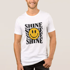 SHINE Retro Smiley Face Bold Typography Tee