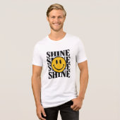 SHINE Retro Smiley Face Bold Typography Tee (Vorderseite voll)