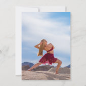 Shine Rose Gold Arch Typografie 2 Foto Abschluss Einladung (Rückseite)