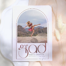 Shine Rose Gold Arch Typografie 2 Foto Abschluss